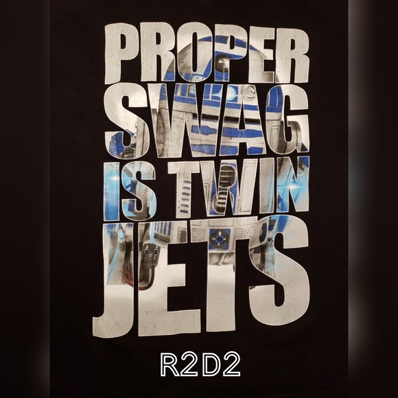 Star Wars R2D2 Black Men's Tee - Picture 6 of 7